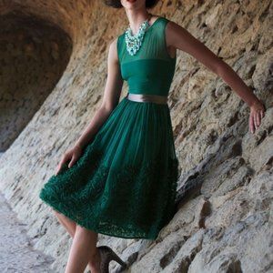 Anthropologie Tiny Caridad Ruffled Silk Dress